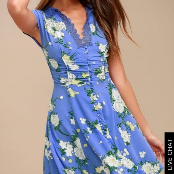 Free People Alora Floral Mini Dress size 2 - Picture 3 of 9
